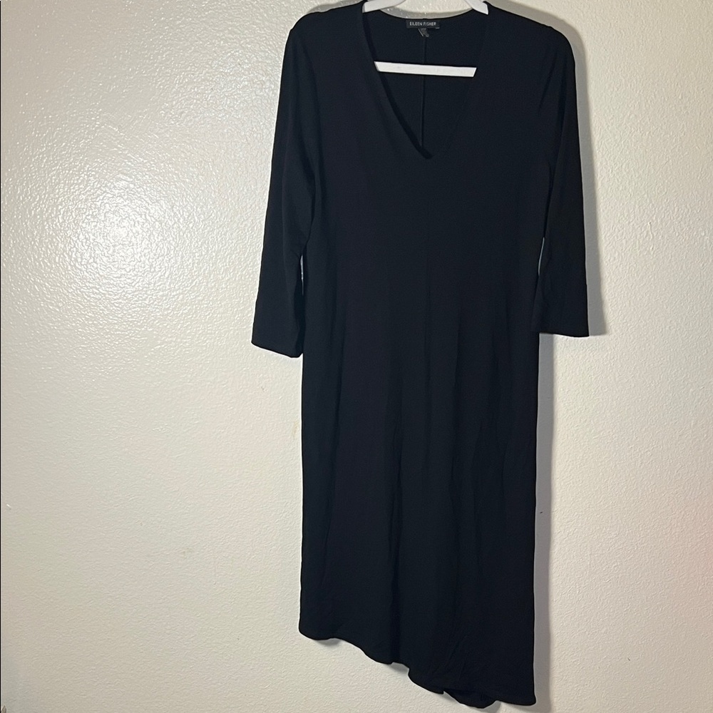 Eileen Fisher Elegant Black Long Sleeve Dress size S/P